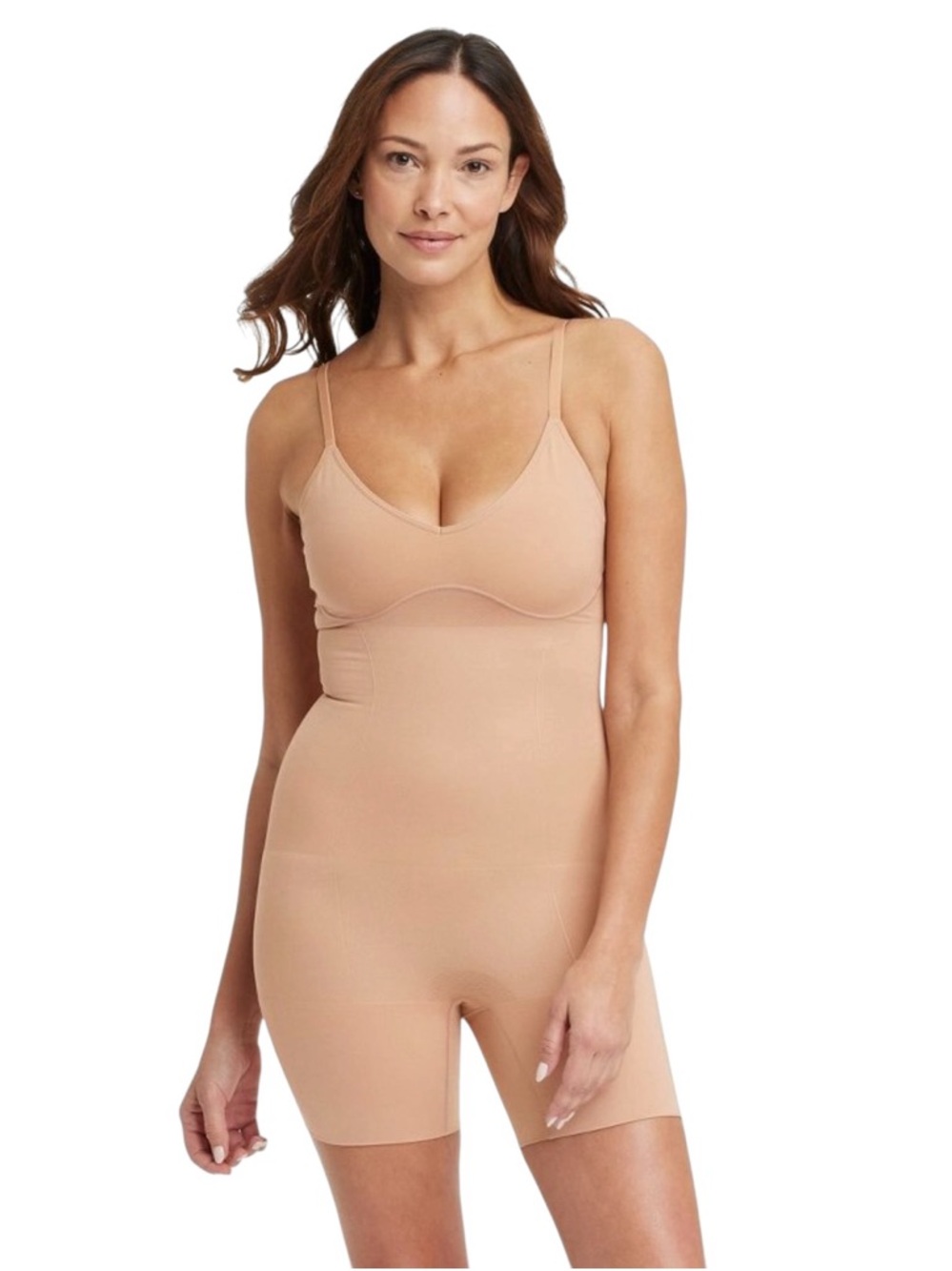 Auden Medium Support Mid Thigh Bodysuit Shapewear w/ Butt Lift